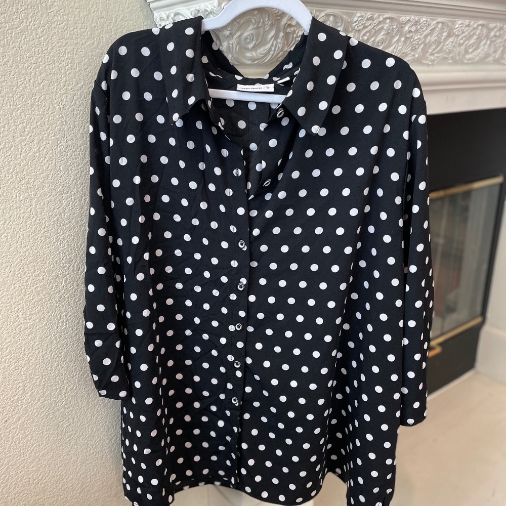 Short Sleeve Women's Botton Down Shirt SIZE 3X
